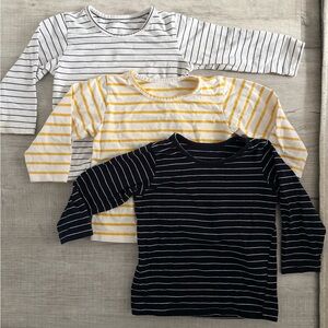 Lot of 3 Toddler Stripe Long Sleeved Shirts Size 2t